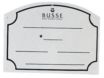Busse Boxenschild PVC, STANDARD, grau