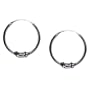 12mm Bali Hoop Earrings Sterling Silver