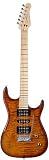 Godin Freeway Classic Leaftop Electric Guitar w/ Gigbag, Lightburst Flame - Maple Fingerboard