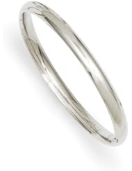 14k 3/16 White Gold Hinged Baby Bangle Bracelet, Best Quality Free Gift Box Satisfaction Guaranteed