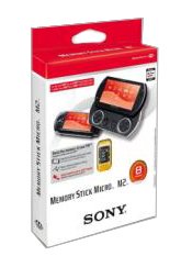 Sony - Flash memory card ( Memory Stick PRO Duo adapter included ) - 8 GB - Memory Stick Micro (M2)