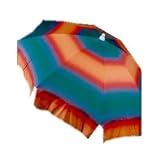 6ft Acrylic Beach Umbrella with Tilt & Vent