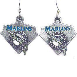 Florida Marlins Dangle Earrings – MLB Baseball Fan Shop Sports Team Merchandise