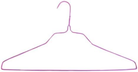 3Hanger Supply Wire Hangers, Pink, 100 per Box