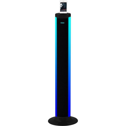 iHome LED Color Changing Tower Stereo Speaker System with Bluetooth for iPhone and iPod