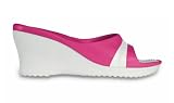 Crocs - Sassari Crocs Sandals Fuschia / White Size 11