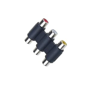 AV 3 RCA to RCA Female Audio Video Coupler Adapter Connector