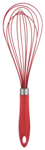 Cuisipro Soft-grip Silicone Balloon Whisks-Red, 12-Inch