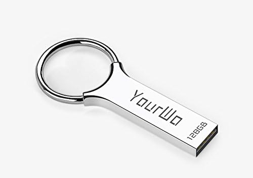YourWO 128GB Full Metallic USB 2.0 Flash Drive with Keychain