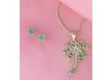 Search : Signature Emerald & Diamond Palm Tree 18K GOLD OVER STERILNG