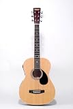 Saga 36 Inch One Man Band Acoustic Guitar with On Board Electronic Accompaniment, Natural