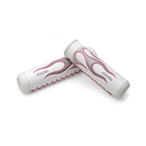 Electra Betty Flame Grips (White/Pink, 2 Long Grips)