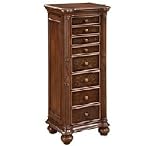 Masterpiece Viceroy Reverse Painted Glass Jewelry Armoire By Powell