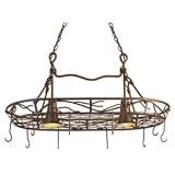Hand-Twisted Vine Pot Rack Chandelier