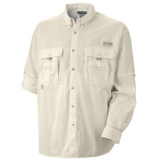 Columbia Men's Bahama II Long Sleeve Shirt Big,Fossil,2X