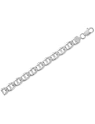 9" 250 Flat Marina Chain Bracelet (9.7mm)