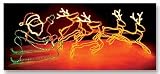 Four Deers and Santa Christmas Garden Light