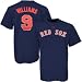Majestic Boston Red Sox #9 Ted Williams Navy Blue Cooperstown Collection Jersey T-shirt