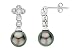 1/3 Carat Diamond and 8-9mm Tahitian Pearl 14K White Gold Earrings