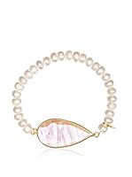Silver Luxe Pulsera France And Perla Rose