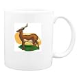 Mug with lechwe, fauna, nature, environment, savannah, animal, kobus, red, leche