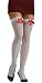 Christmas White Thigh Highs with Marabou