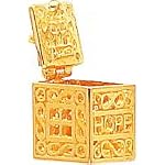 gold prayer box charm