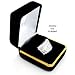 Black Velvet Ring Gift Jewelry Box w/ Gold Trim