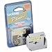 Brother Non-Laminated Lettering Tape, Metallic, 1/2" Size, Black/White