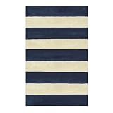 Nejad Rugs Boardwalk Stripes 3 x 6 Navy/Ivory Area Rug