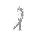 Sudden Shadows Golfer Wall Sticker Set - 19x54"