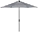 Safavieh Outdoor Collection Iris Fashion Line Auto Tilt Black and White 9-inch Umbrella