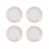 Toscana Pink Stoneware Collection - Set of 4 - 8.5 Inch Appetizer Plates by Caldo-Freddo
