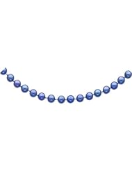 14K Gold 6mm Dyed Black Cultured Round Pearl Strand 18"