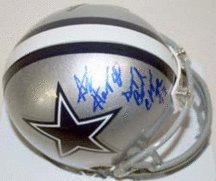 Alvin Harper Autographed Dallas Cowboys Riddell Mini Helmet with 