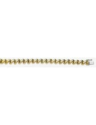 8mm 14k Gold Italian San Marco Bracelet 7"