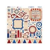 BoBunny Anthem 12x12 Chipboard Sticker Embellishments
