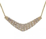 Solid Gold Drop Necklace Full Carat Diamond