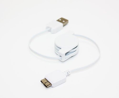 Retractable Micro USB Charger Sync Data Cable Cord for Samsung Galaxy Note 3 III S5 i9600 (White)