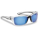 Flying Fisherman Cove Polarized Sunglasses with Crystal Frames, Smoke-Blue Mirror Lenses