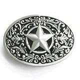 Western Lone Star Belt Buckle Black