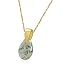 

Gold Overlay Sterling Silver 8x5mm Pear-Shaped Briolette Green Amethyst Pendant