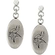 Stainless Steel Minnesota Vikings Logo Dangle Earrings