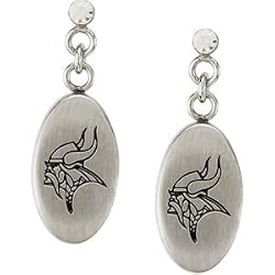 Stainless Steel Minnesota Vikings Logo Dangle Earrings