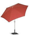 Lifestyle Products 9-Foot Aluminum Market Umbrella, Solid Russet