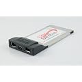 High Grade - PCMCIA card with 1x 4pin and 2x 6pin Firewire / i.LINK ports - Works with Sony, Panasonic, Lenovo, Dell, HP, Toshiba, Samsung, Fujitsu, Acer, MSI, Hewlett Packard & Asus - Connect your Camcorder / Handycam / External Hard Drives to your Laptop - 4 to 6 Pin Firewire / i.LINK cable Included
