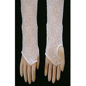 Fingerless Sleeve Bridal Wedding Formal Prom Gloves Prom Gloves