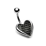 Denim Fancy Belly Ring - 14G - 3/8
