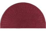 Waterhog Grand Classic Mat Half Oval 6'W X 3'4L Black Red