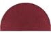 Waterhog Grand Classic Mat Half Oval 6'W X 3'4"L Black Red